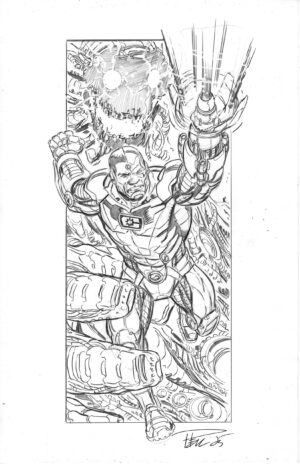 Sketch Pin-Up, Cyborg