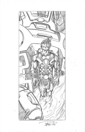 Sketch Pin-Up, Eternals, Ikaris and Celestial