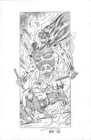 Sketch Pin-Up, Geiger and Barney
